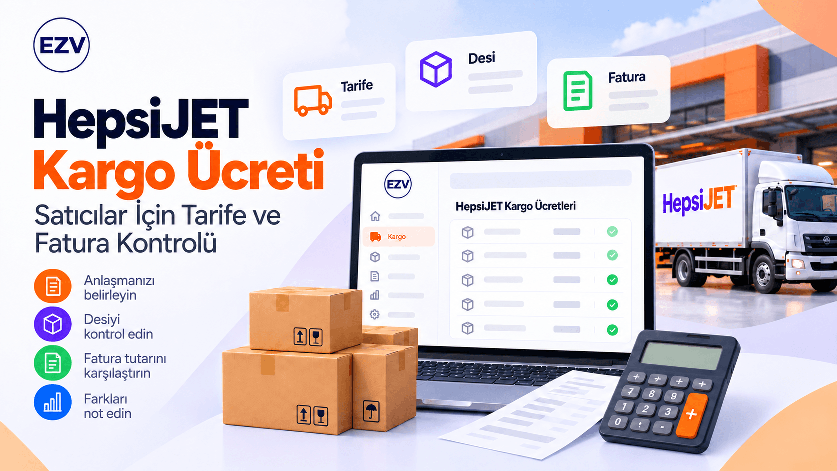HepsiJET Kargo Ücreti Nasıl Hesaplanır? Satıcı İçin Doğru Tarife ve Fatura Kontrolü